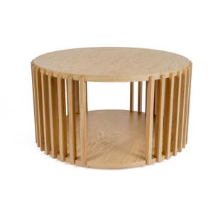 Odkládací stolek z dubového dřeva Woodman Drum, ø 83 cm