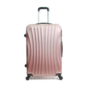 Pudrově růžový cestovní kufr na kolečkách Hero Moscou-e, 30 l